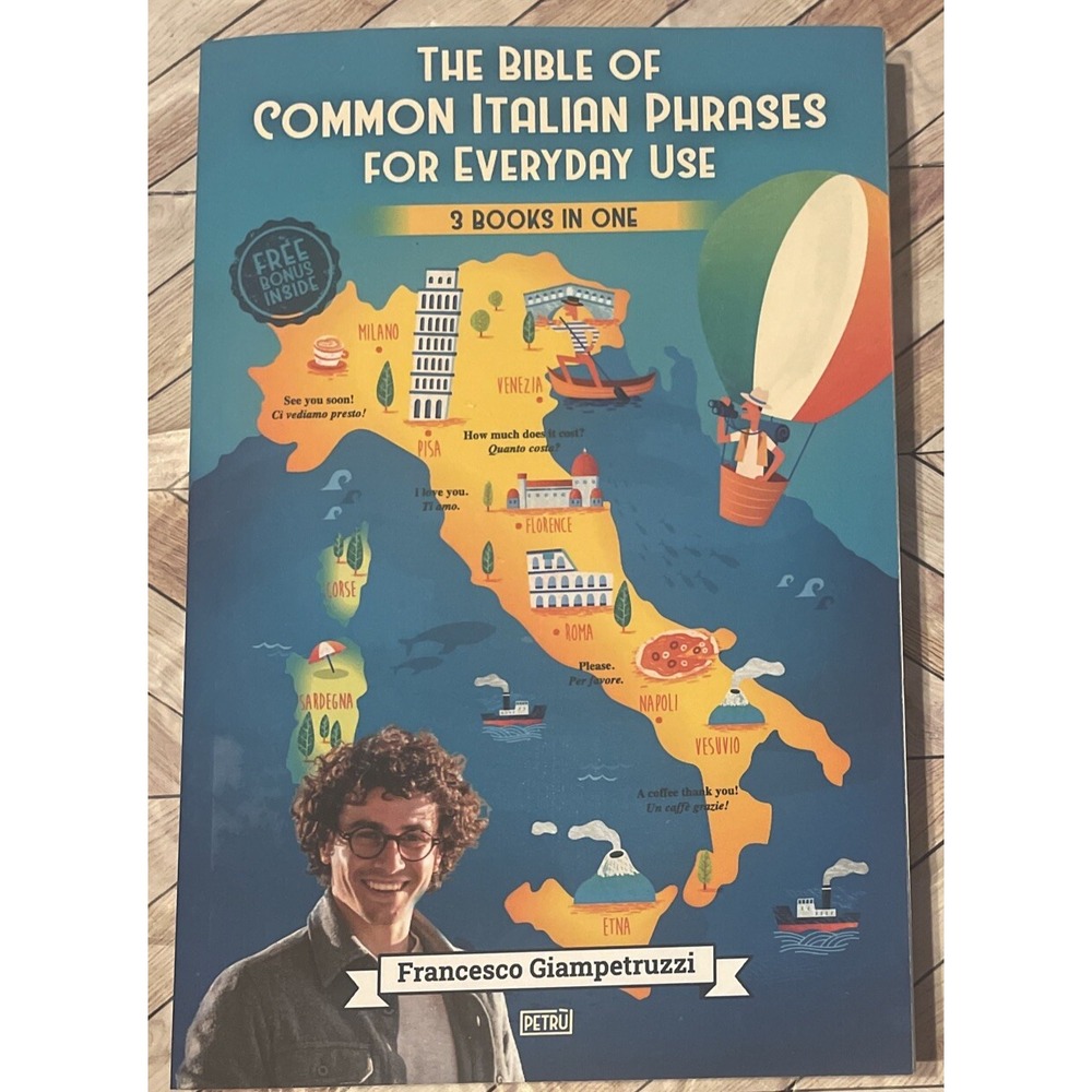 The Bible of Common Italian Phrases for Everyday Use [3 Books in Paperback - NEW
